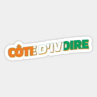 Cote D'Ivoire Vintage style retro souvenir Sticker